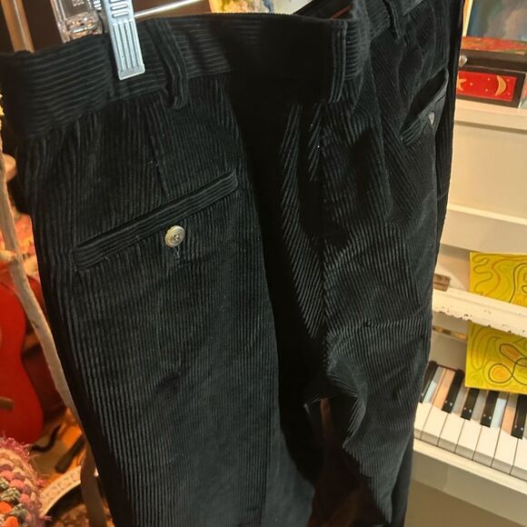 Haggar Men's Black Corduroy Pants 36x32 - Picture 3 of 16